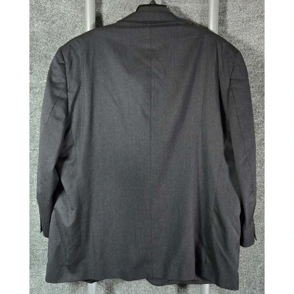 Pronto Uomo Mens 54 Regular Wool Blazer Black Two Button Suit Jacket